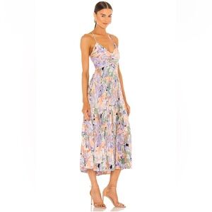Astr Blythe Floral Plisse Midi Dress Worn once